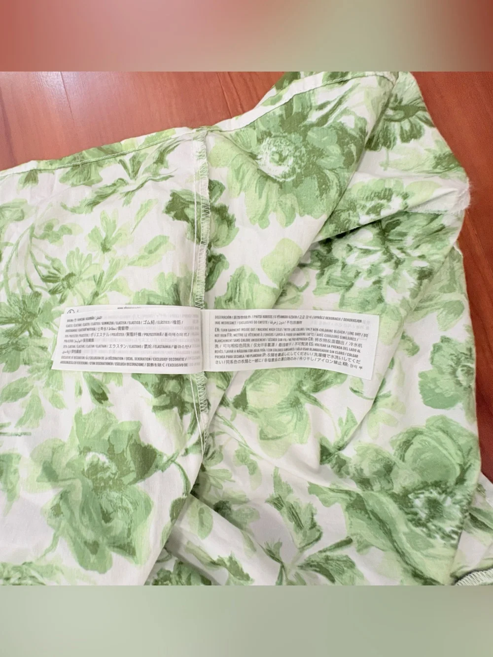 Abercrombie & Fitch White and Green Floral Maxi Dress